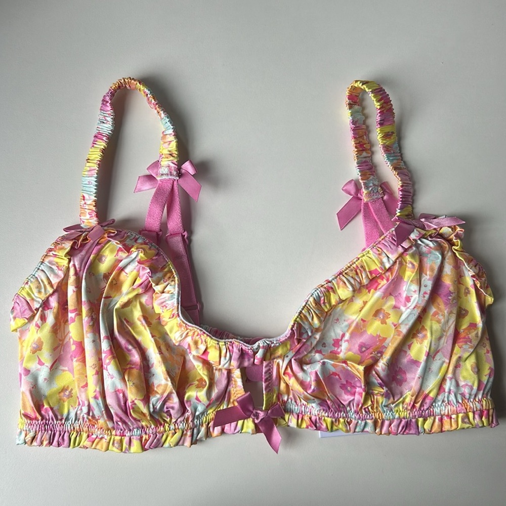 For Love & Lemons Pastel Punch Bra Floral - Picture 3 of 8
